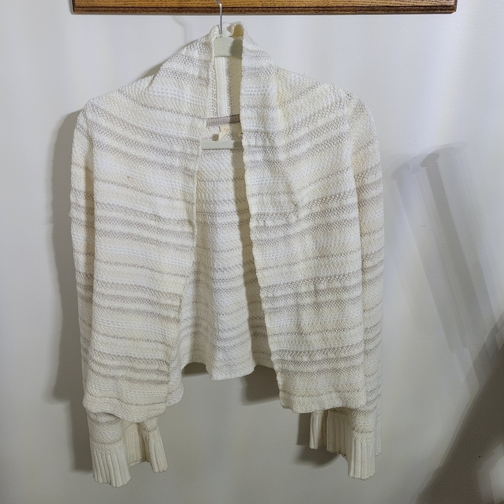 MOTH Anthropologie Mahalia Kimono Bell Sleeve Thick Neutral Cardigan, Size Small
